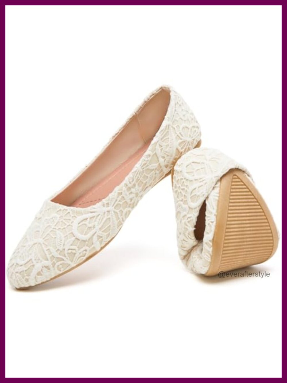 Lace Ballet Flats Flower Embroidered Pointed Toe Dress Shoes
